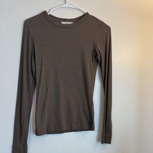 H&M Olive Long Sleeve Top